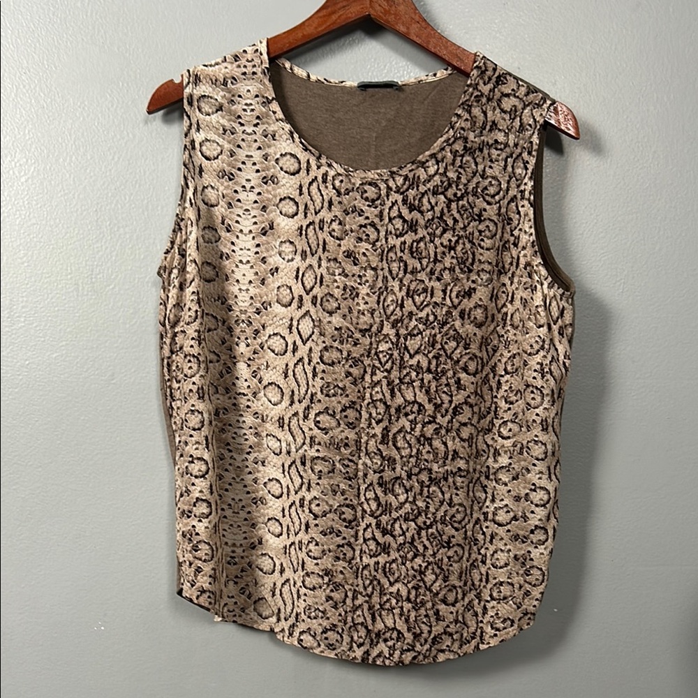 Riani Silk Animal Print Sleeveless Top size US 12- gently used